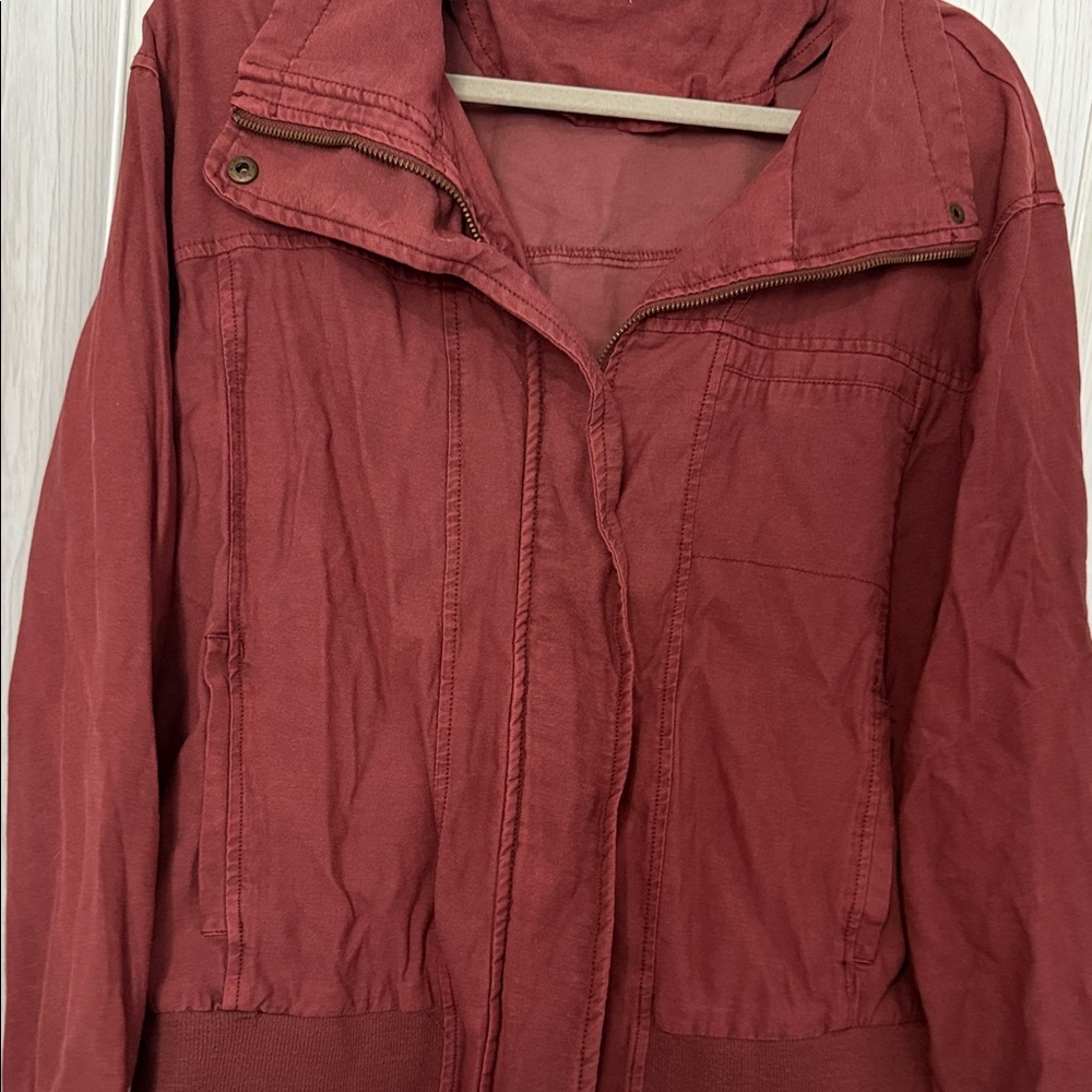 Maurices Deep Red Utility Jacket